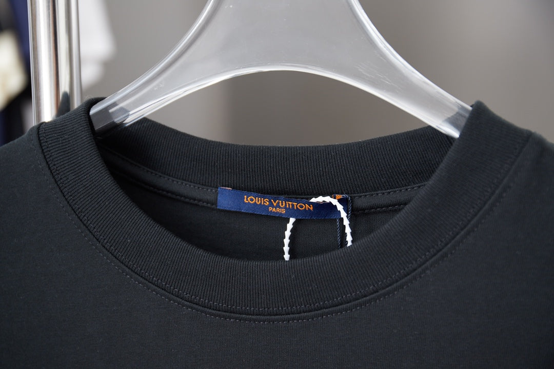 260106 New high-quality embroidered and rhinestone letter-shaped T-shirt
