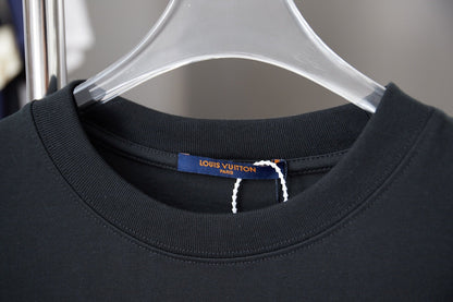 260106 New high-quality embroidered and rhinestone letter-shaped T-shirt