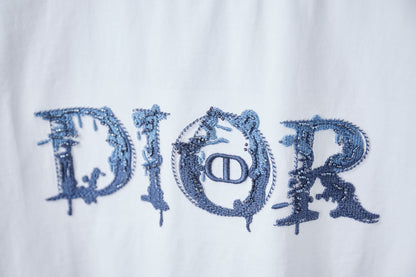 260106 New high-quality patchwork embroidered feature T-shirt