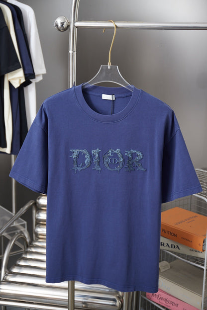 260106 New high-quality patchwork embroidered feature T-shirt