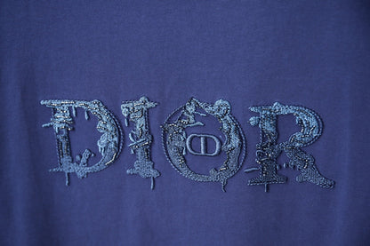 260106 New high-quality patchwork embroidered feature T-shirt