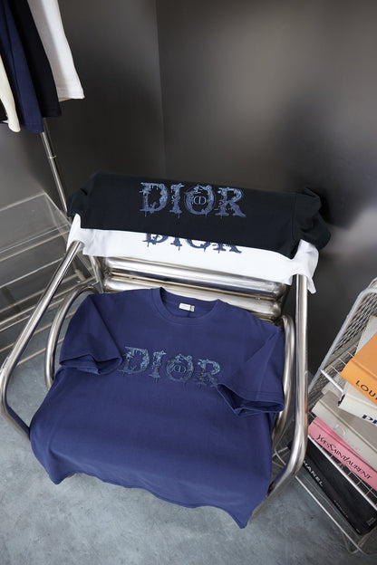 260106 New high-quality patchwork embroidered feature T-shirt