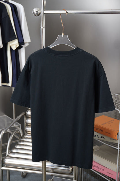 260106 New high-quality patchwork embroidered feature T-shirt