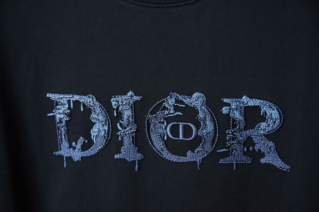 260106 New high-quality patchwork embroidered feature T-shirt