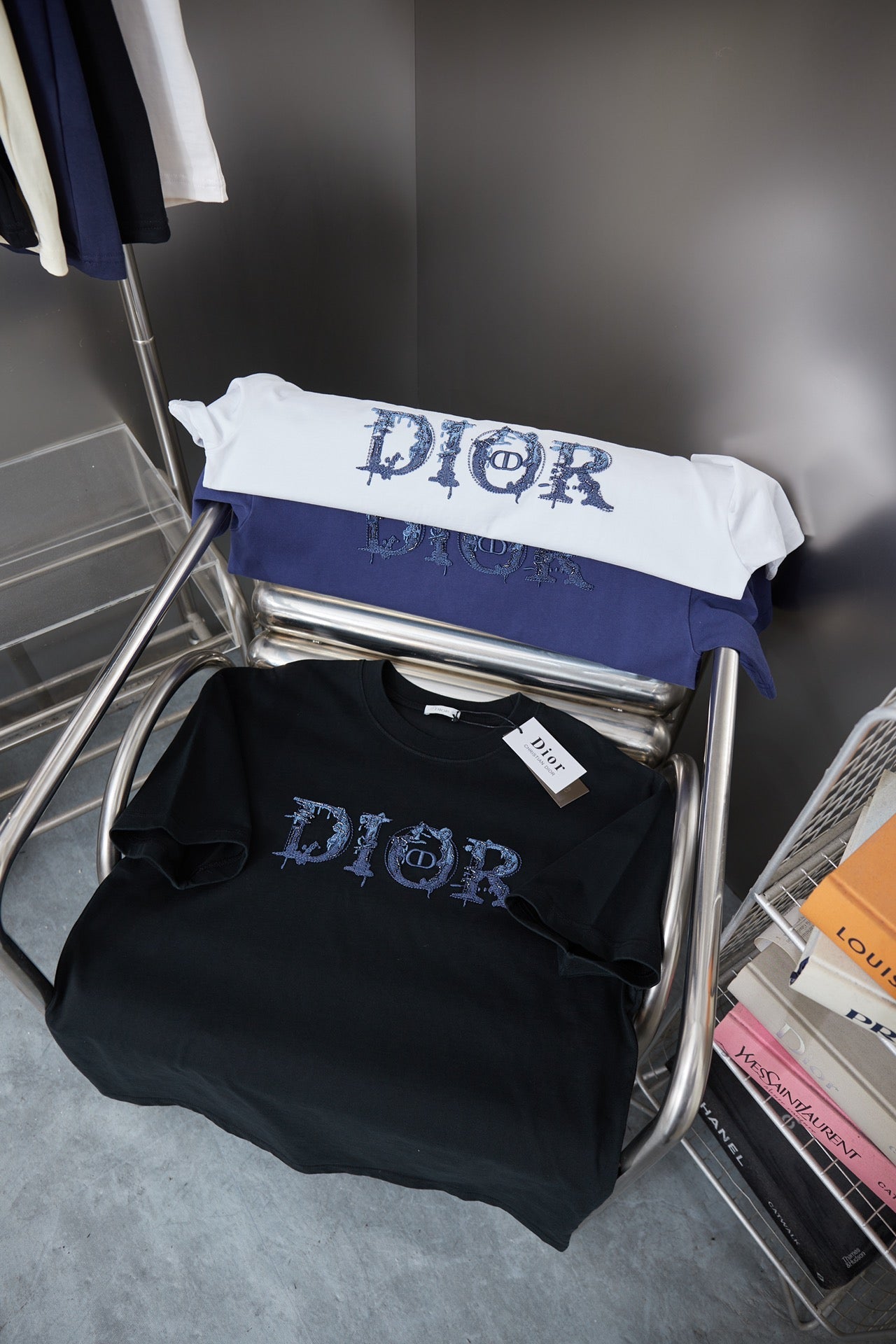 260106 New high-quality patchwork embroidered feature T-shirt
