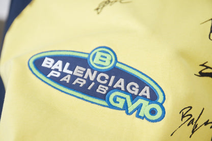 260106 new high-quality T-shirt with color-blocking sleeves and letter signature