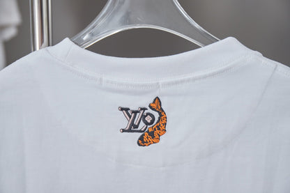 260106 New high-quality T-shirt with iron tower and river pattern