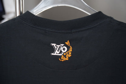 260106 New high-quality T-shirt with iron tower and river pattern