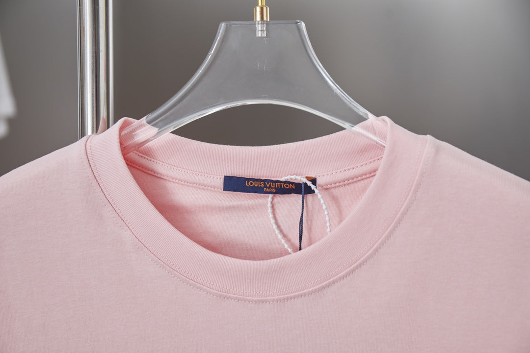 260106 New high-quality T-shirt with iron tower and river pattern