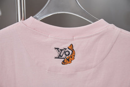 260106 New high-quality T-shirt with iron tower and river pattern