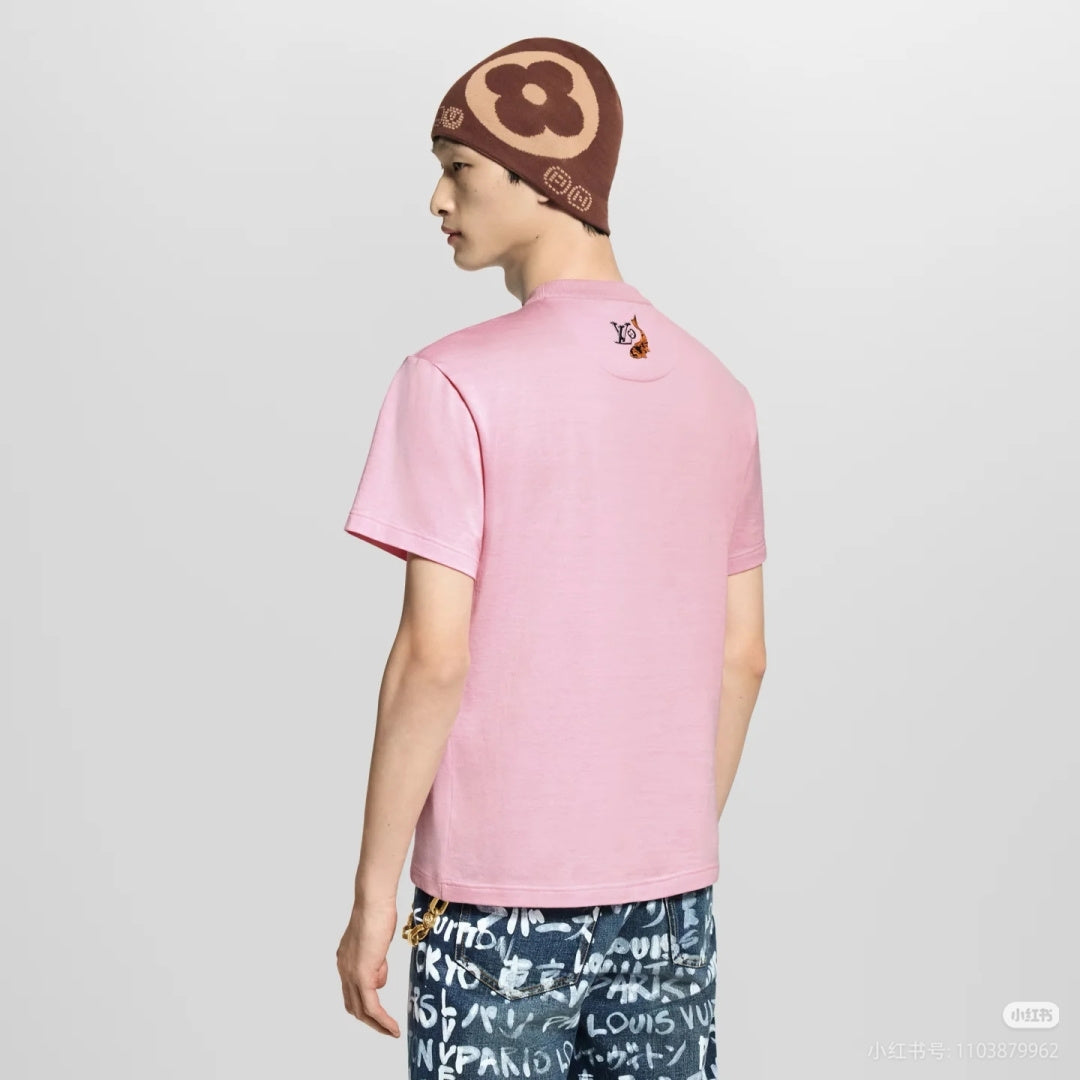 260106 New high-quality T-shirt with iron tower and river pattern