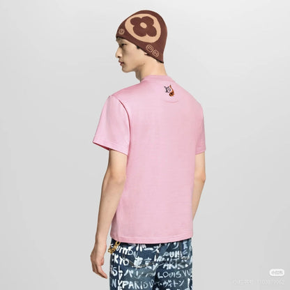 260106 New high-quality T-shirt with iron tower and river pattern