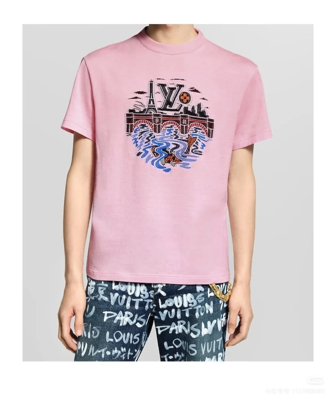 260106 New high-quality T-shirt with iron tower and river pattern