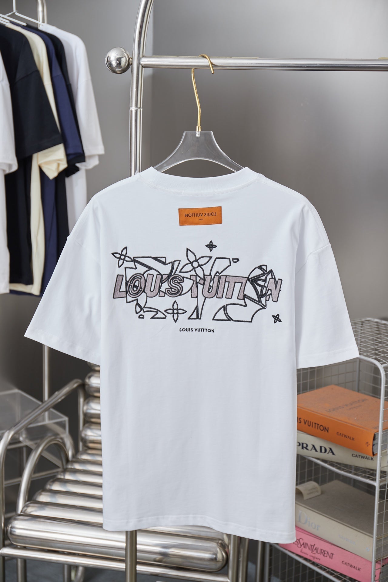 260106 New high-quality embroidered letter T-shirt