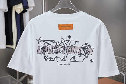 260106 New high-quality embroidered letter T-shirt