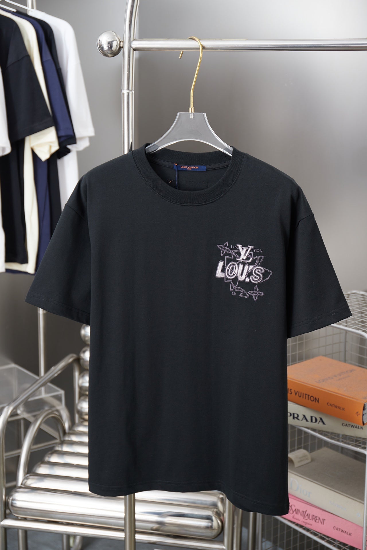 260106 New high-quality embroidered letter T-shirt