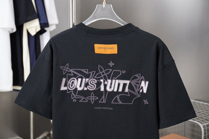 260106 New high-quality embroidered letter T-shirt