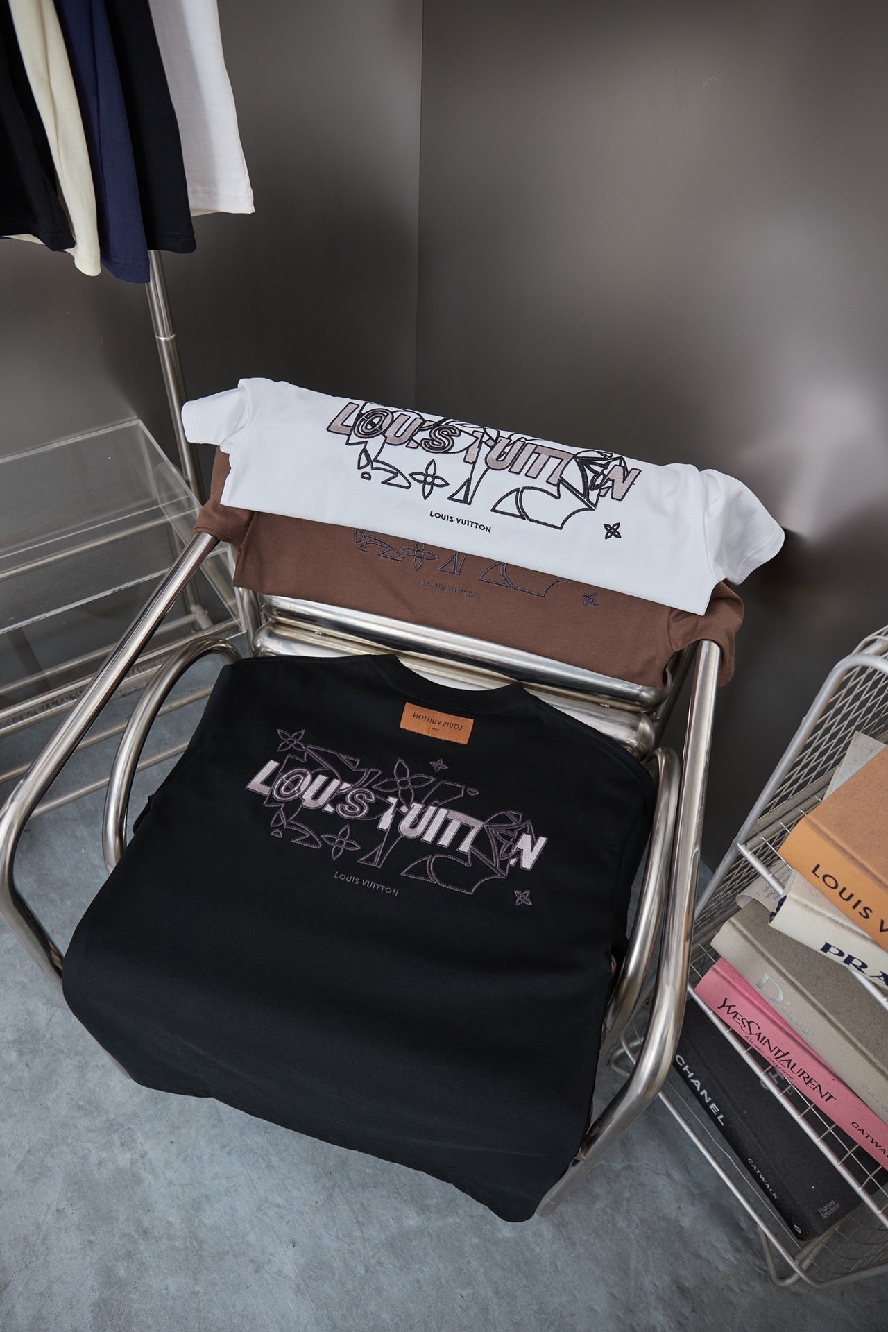 260106 New high-quality embroidered letter T-shirt