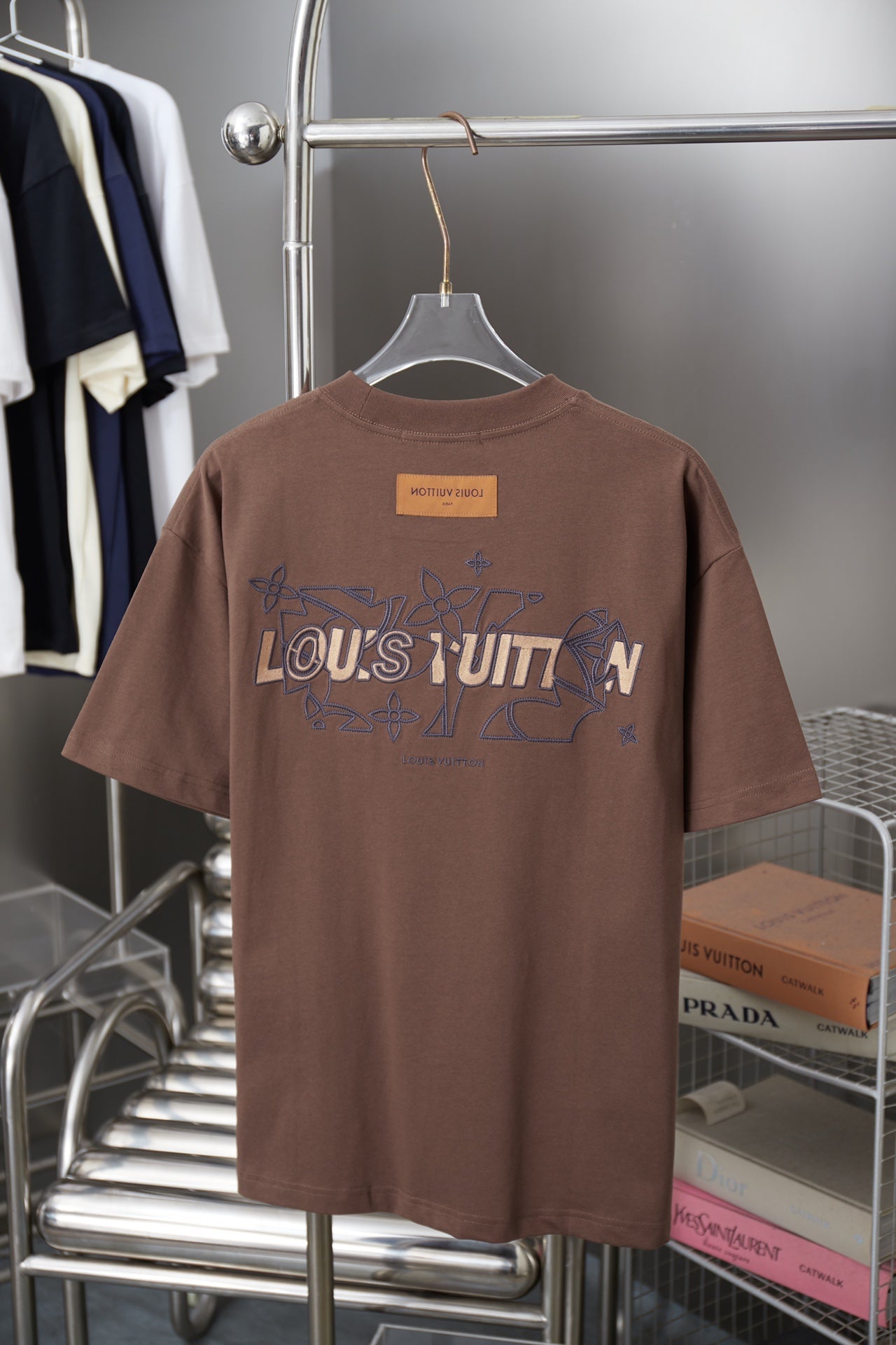 260106 New high-quality embroidered letter T-shirt