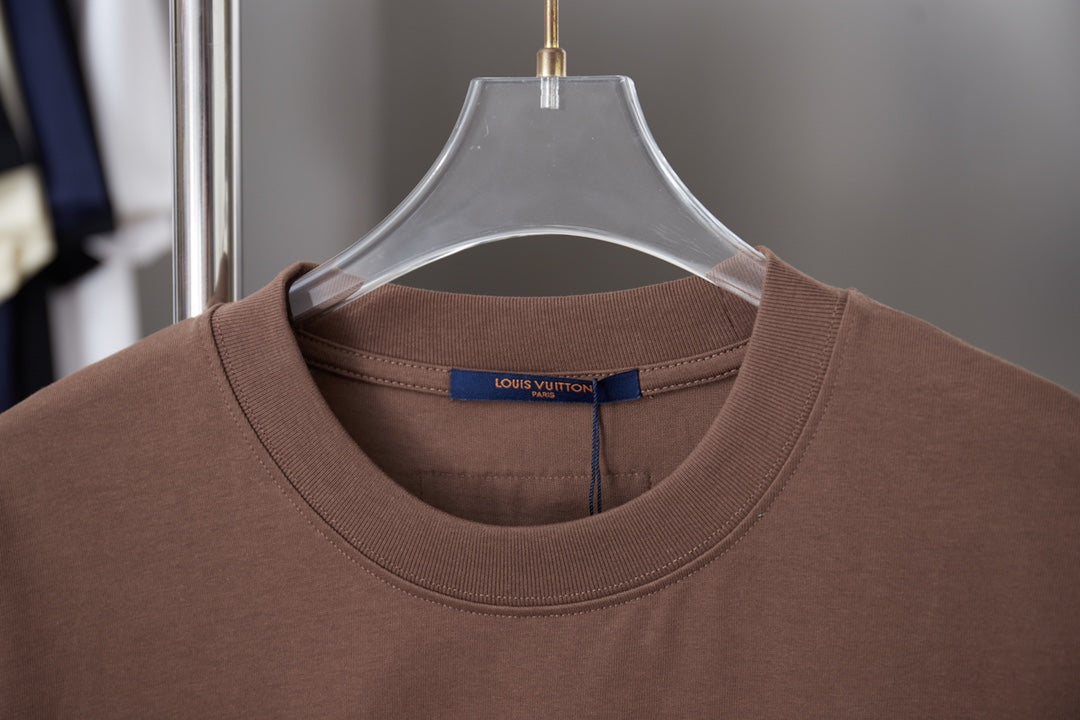 260106 New high-quality embroidered letter T-shirt