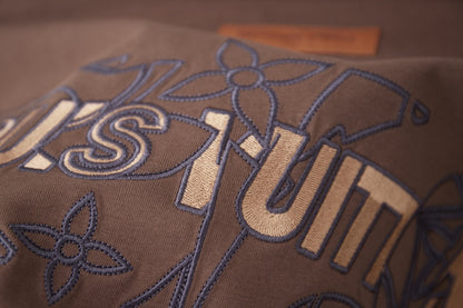 260106 New high-quality embroidered letter T-shirt