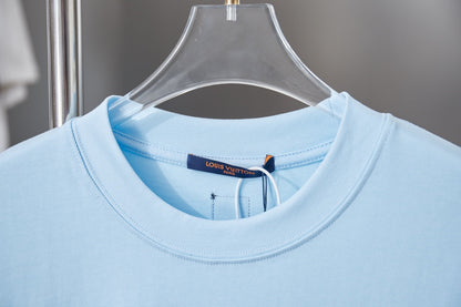 260106 New high-quality embroidered lettered star dot T-shirt
