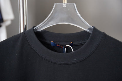 260106 New high-quality embroidered lettered star dot T-shirt