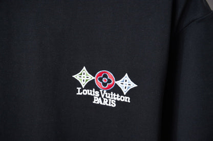 260106 New high-quality embroidered lettered star dot T-shirt