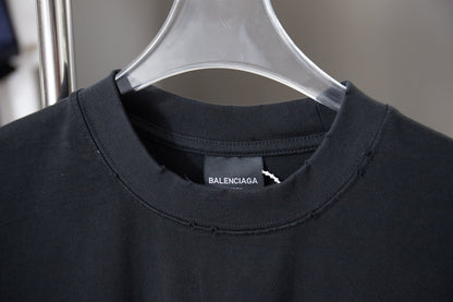 260106 New high-quality lettered distressed T-shirt