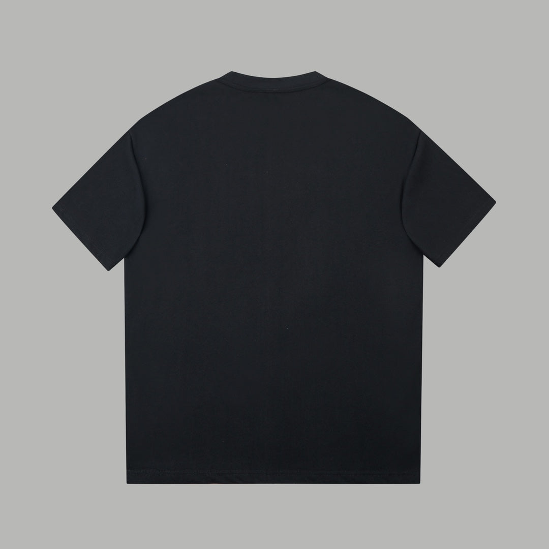 260106 New high-quality classic leather brand pocket T-shirt