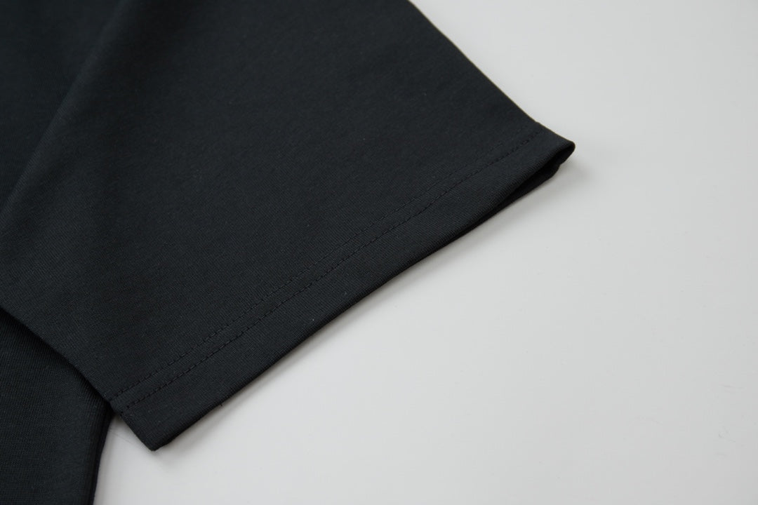 260106 New high-quality classic leather brand pocket T-shirt