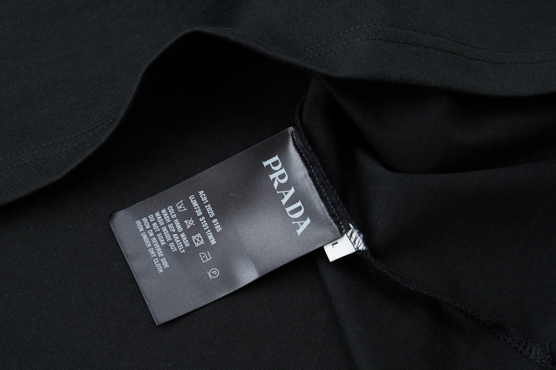 260106 New high-quality classic leather brand pocket T-shirt