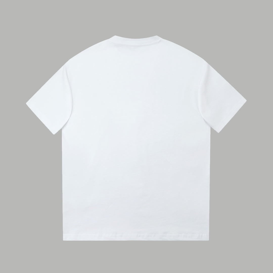 260106 New high-quality classic leather brand pocket T-shirt