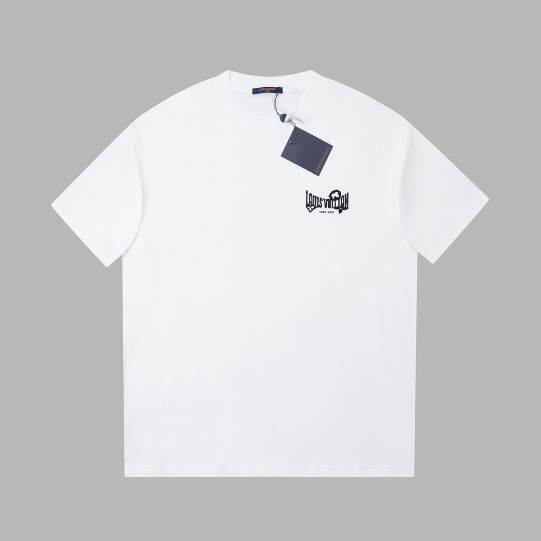 260106 New high-quality letter towel fabric hot diamond T-shirt