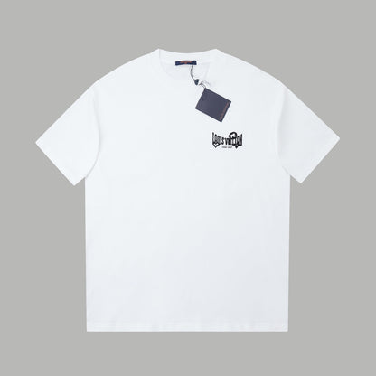 260106 New high-quality letter towel fabric hot diamond T-shirt