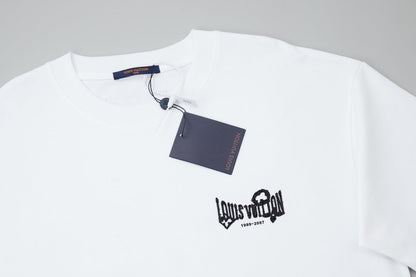 260106 New high-quality letter towel fabric hot diamond T-shirt
