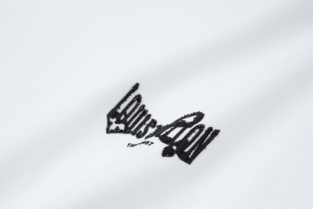 260106 New high-quality letter towel fabric hot diamond T-shirt