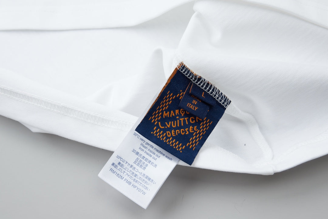 260106 New high-quality letter towel fabric hot diamond T-shirt