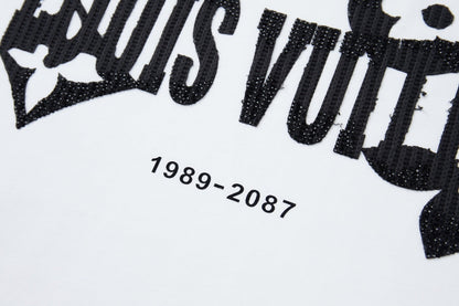 260106 New high-quality letter towel fabric hot diamond T-shirt