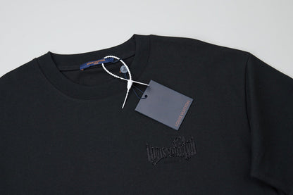 260106 New high-quality letter towel fabric hot diamond T-shirt