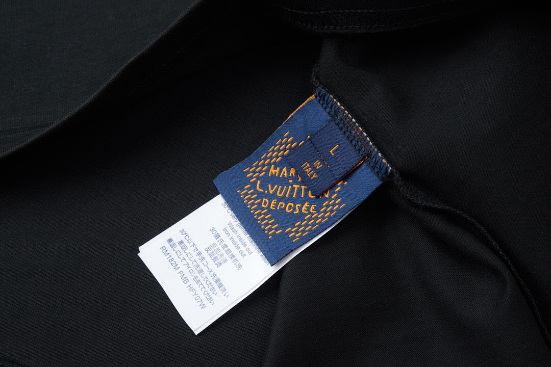 260106 New high-quality letter towel fabric hot diamond T-shirt