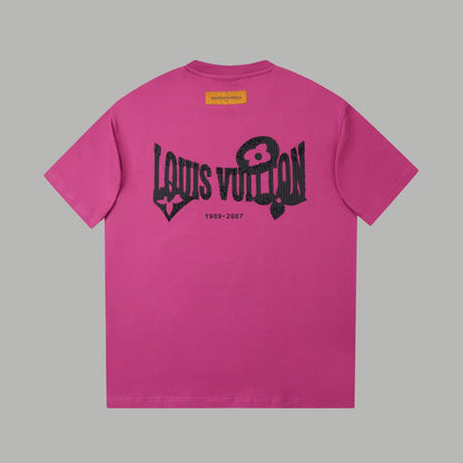 260106 New high-quality letter towel fabric hot diamond T-shirt