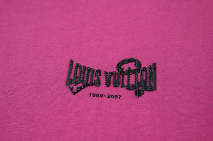 260106 New high-quality letter towel fabric hot diamond T-shirt