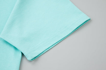 260106 New high-quality letter towel fabric hot diamond T-shirt