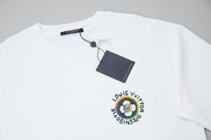 260106 New high-quality sunflower-patterned diamond T-shirt