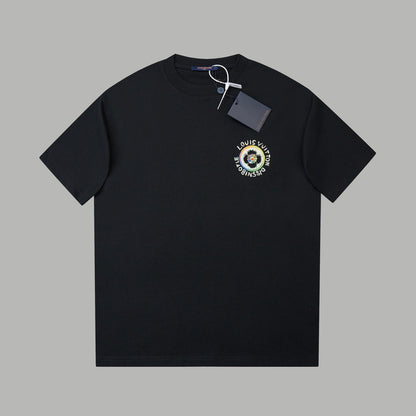260106 New high-quality sunflower-patterned diamond T-shirt