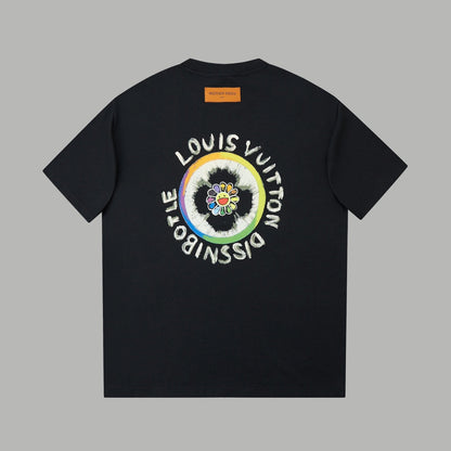 260106 New high-quality sunflower-patterned diamond T-shirt