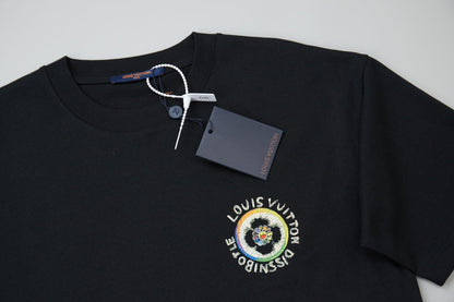 260106 New high-quality sunflower-patterned diamond T-shirt