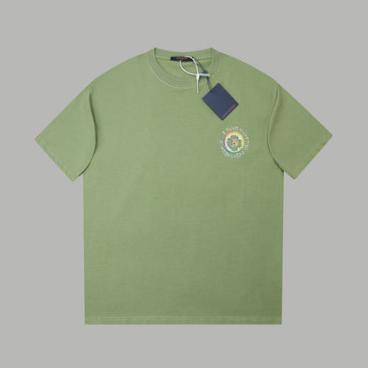 260106 New high-quality sunflower-patterned diamond T-shirt