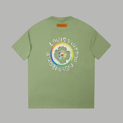 260106 New high-quality sunflower-patterned diamond T-shirt